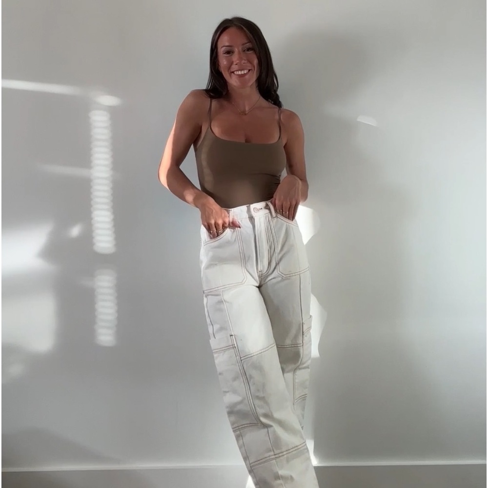White Cargo Denim from Urban Outfitters